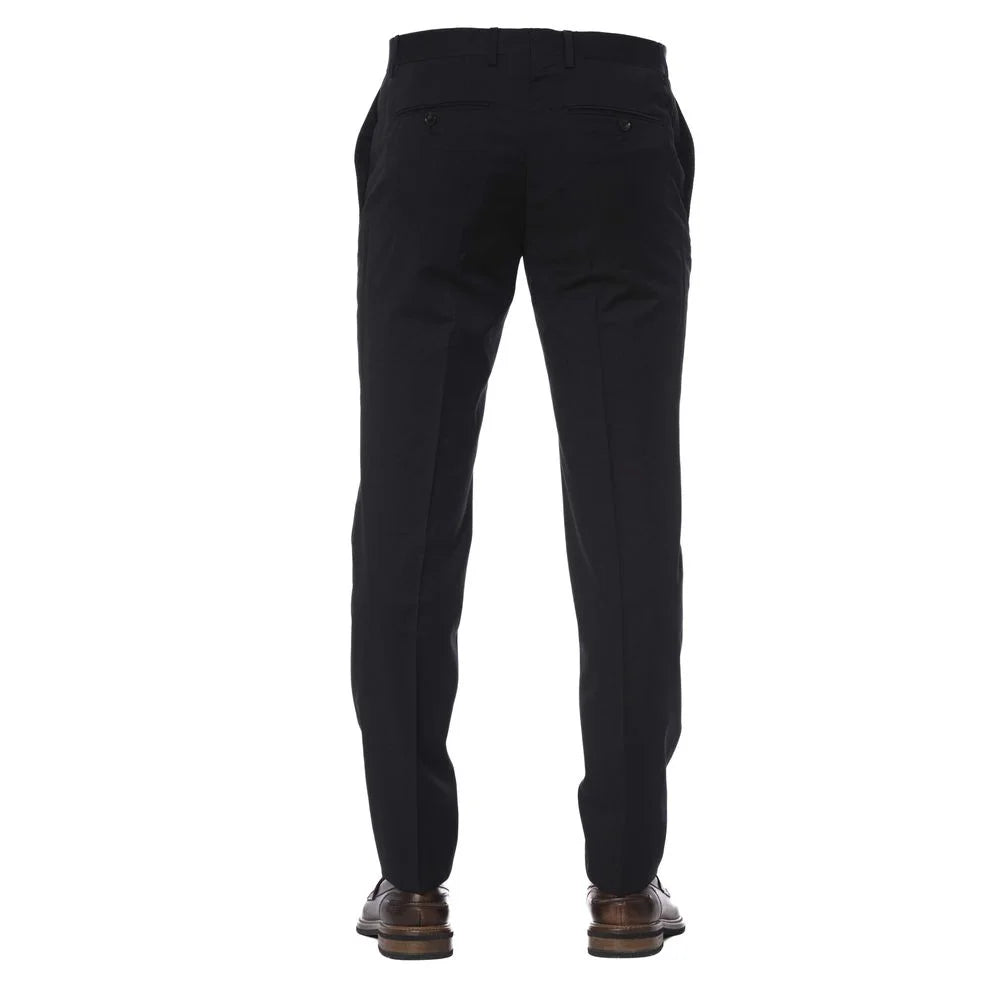 Trussardi Black Virgin Wool Men’s Trouser - Trousers