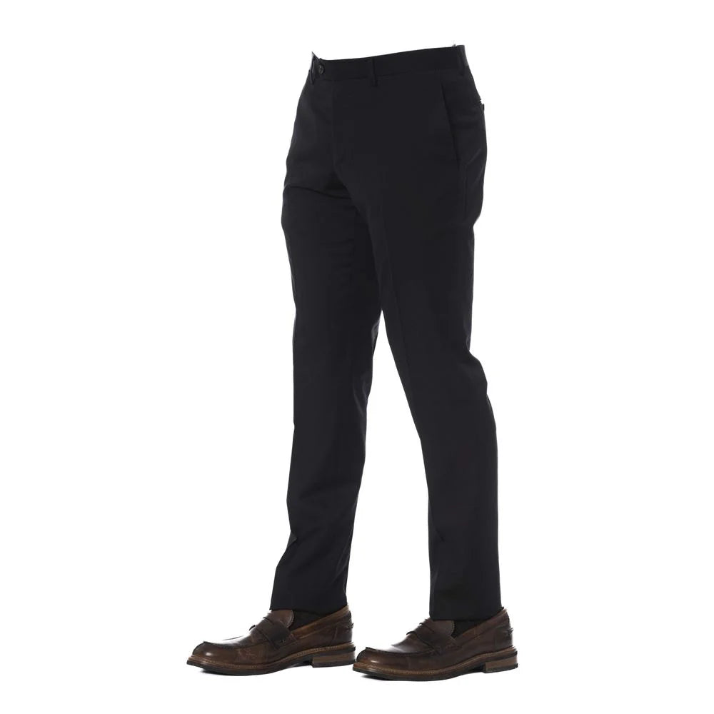 Trussardi Black Virgin Wool Men’s Trouser - Trousers