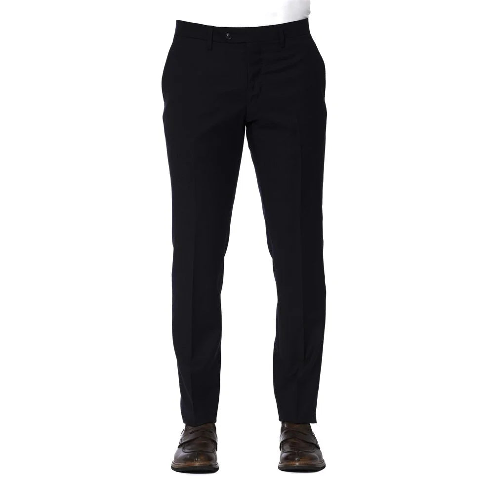 Trussardi Blue Wool Men Trouser - Trousers