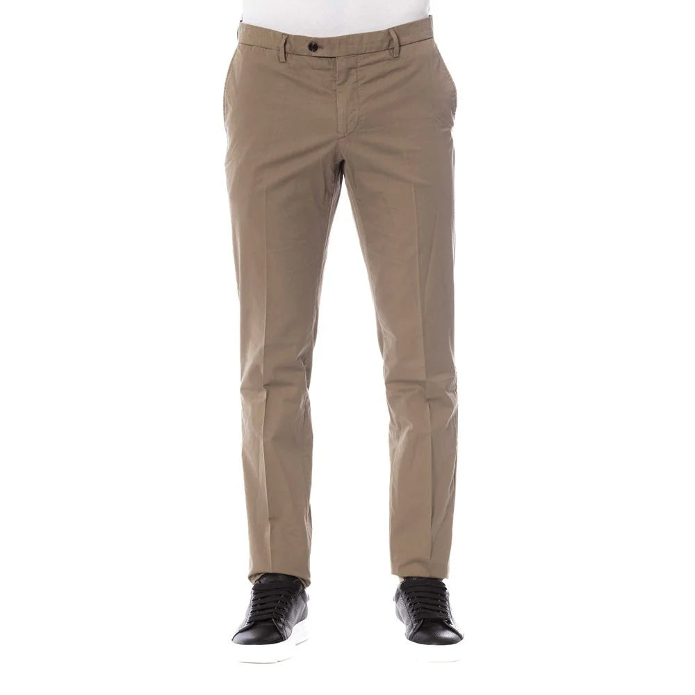 Trussardi Brown Cotton Men’s Trouser - Trousers