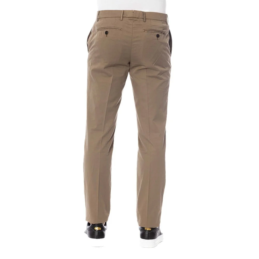 Trussardi Brown Cotton Men’s Trouser - Trousers