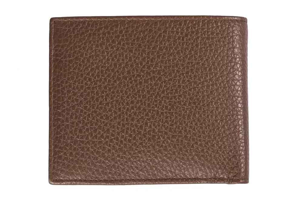 Trussardi Brown Leather Men Wallet - Wallets