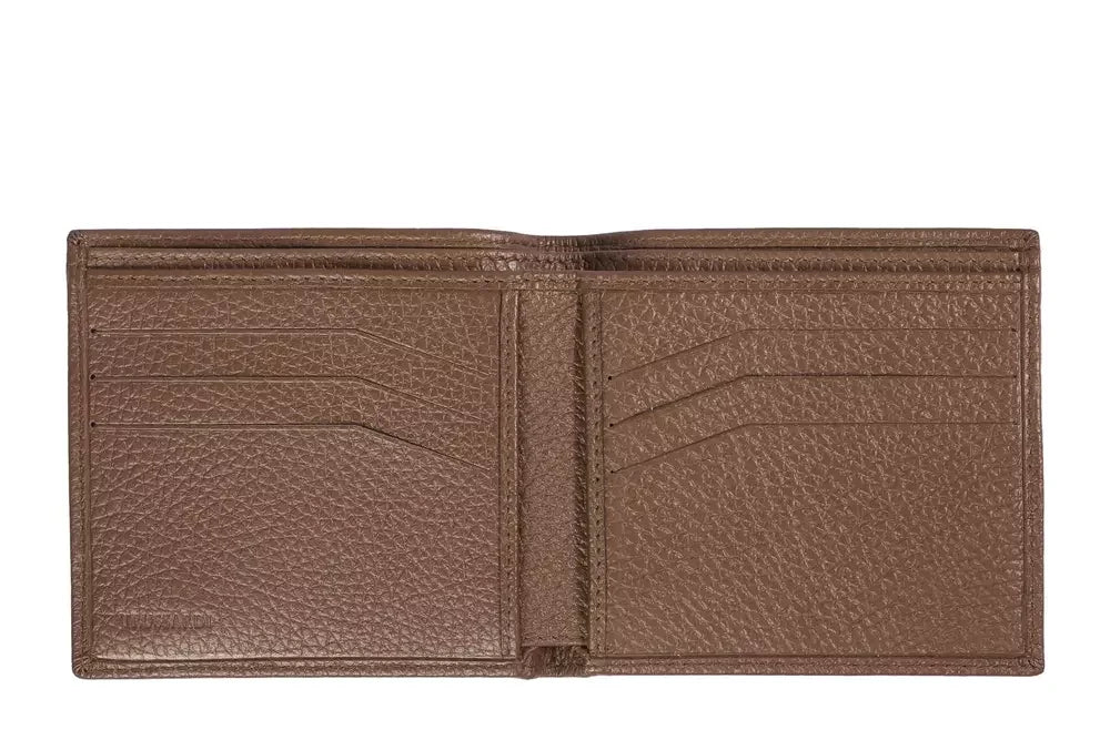 Trussardi Brown Leather Men Wallet - Wallets