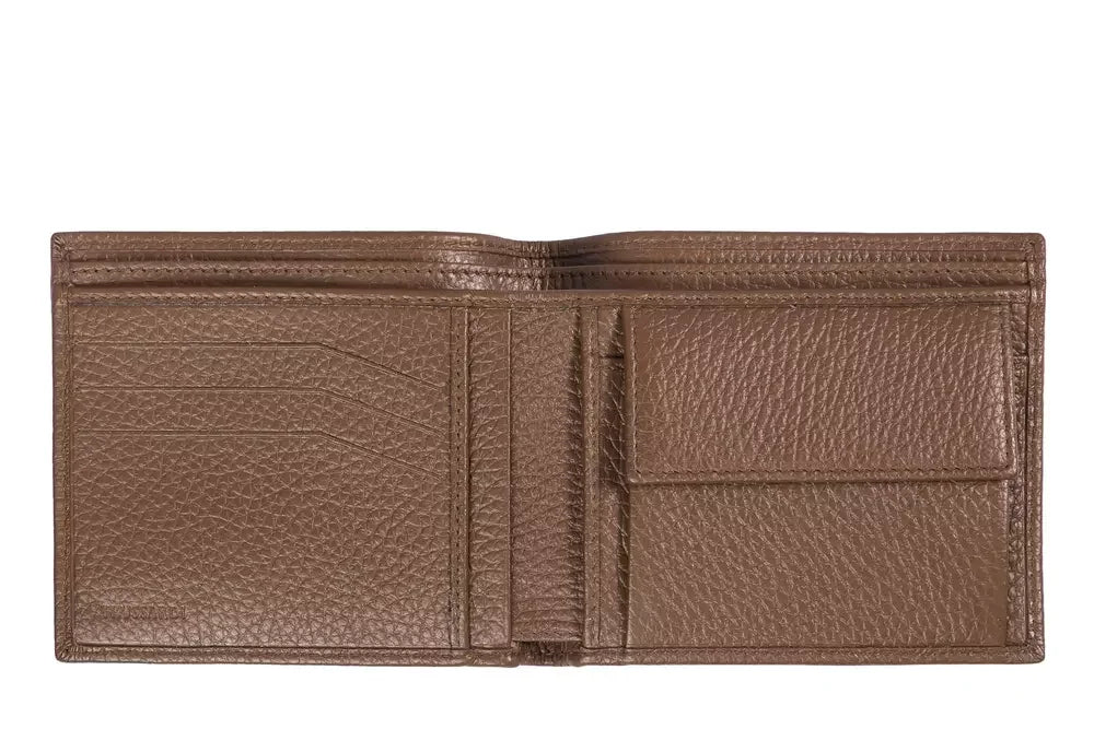 Trussardi Brown Leather Men Wallet - Wallets