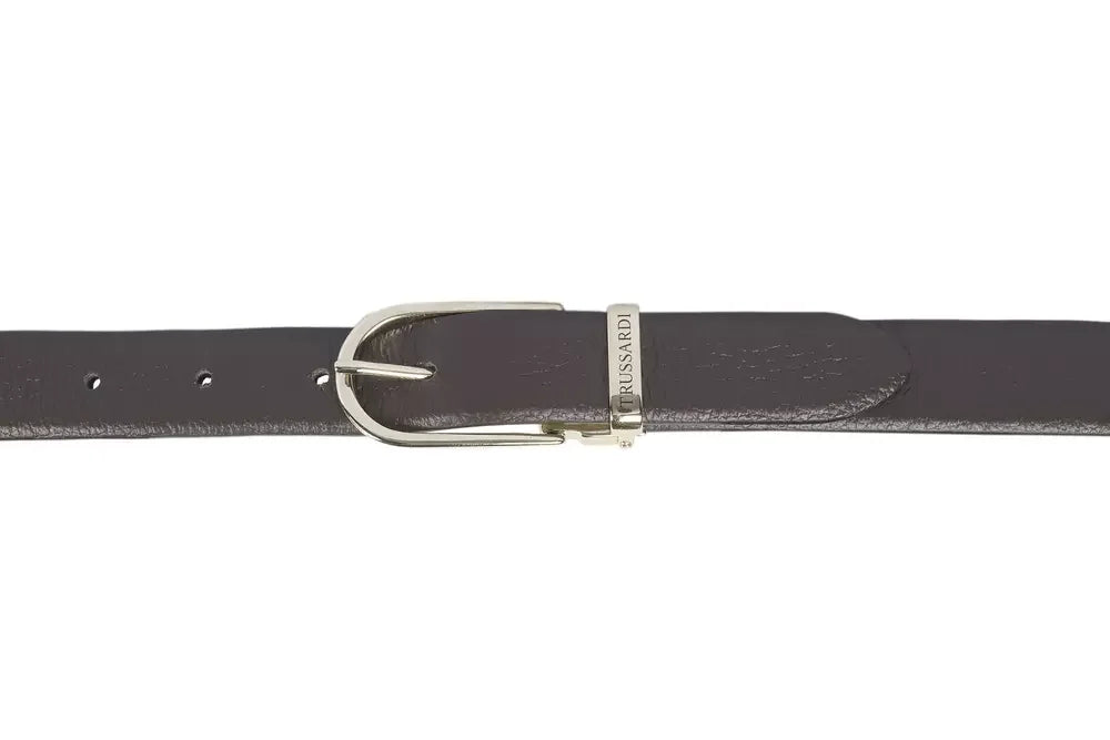 Trussardi Brown Leather Women Belt - 100 cm / 40 Inches - Belts