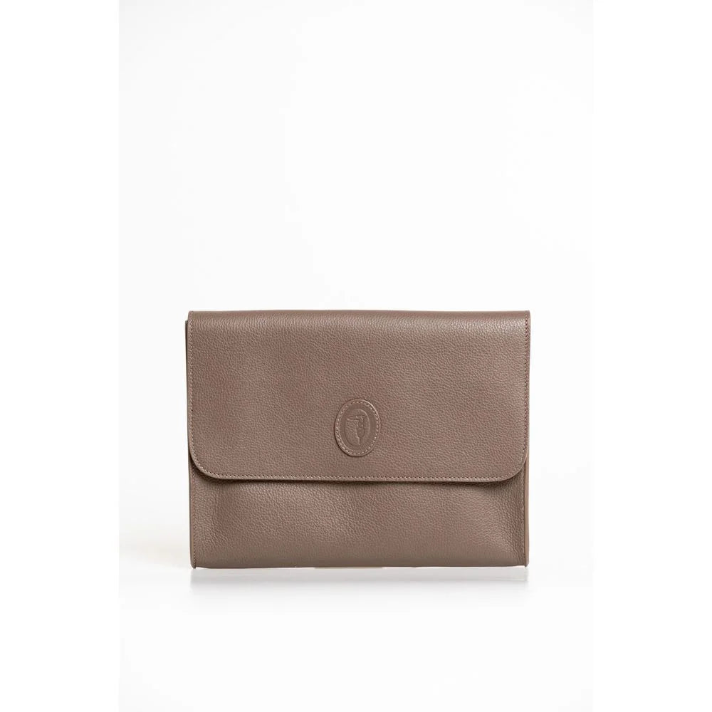Trussardi Brown Polyester Men Clutch - Clutch Bags