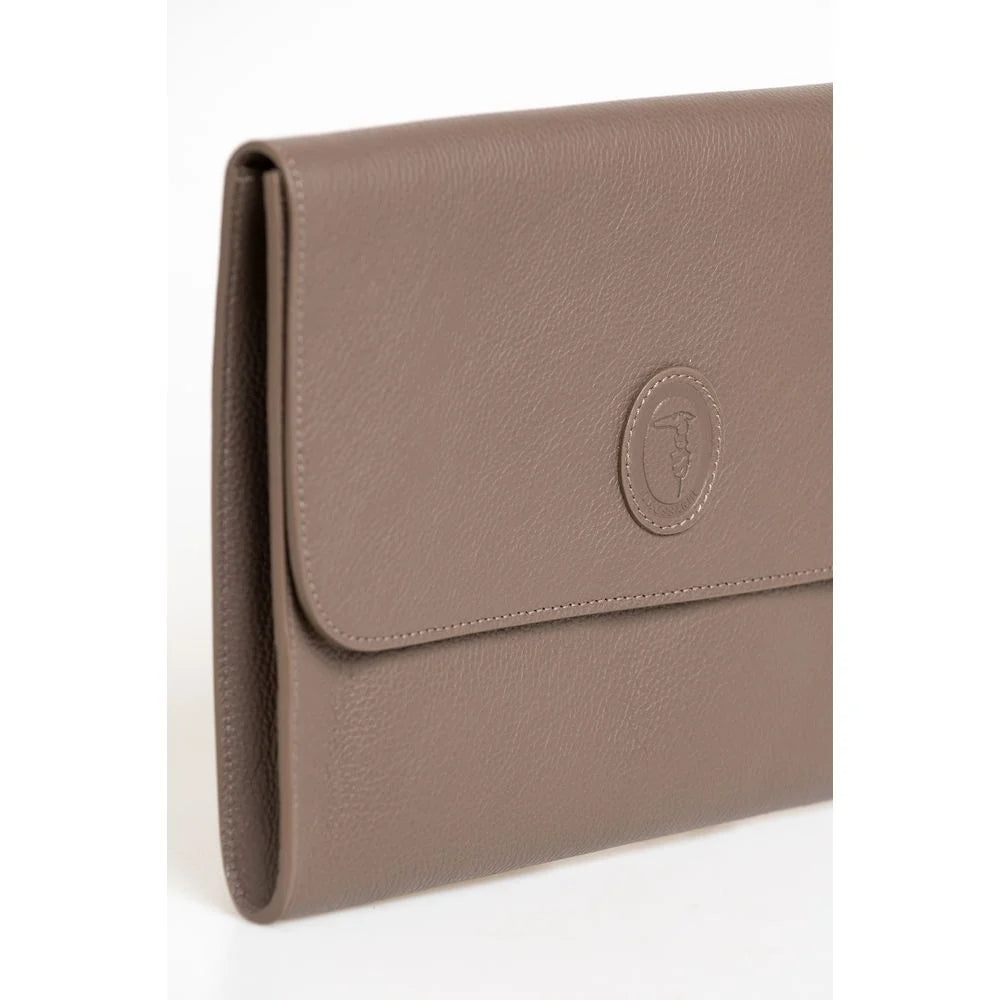 Trussardi Brown Polyester Men Clutch - Clutch Bags