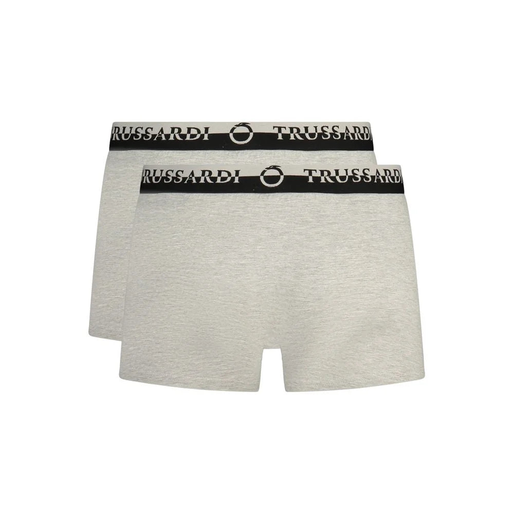 Trussardi Gray Cotton Men Boxer Short