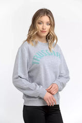Trussardi Gray Cotton Women Sweatshirt - Sweatshirts