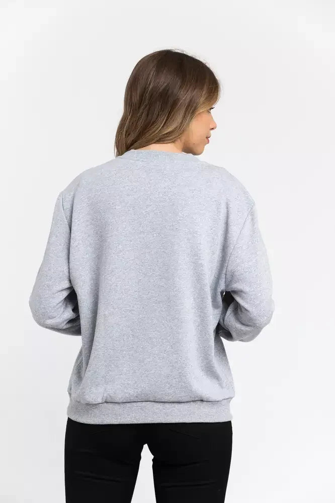 Trussardi Gray Cotton Women Sweatshirt - Sweatshirts