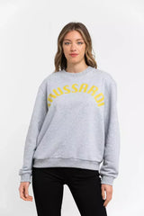 Trussardi Gray Cotton Women Sweatshirt - Sweatshirts