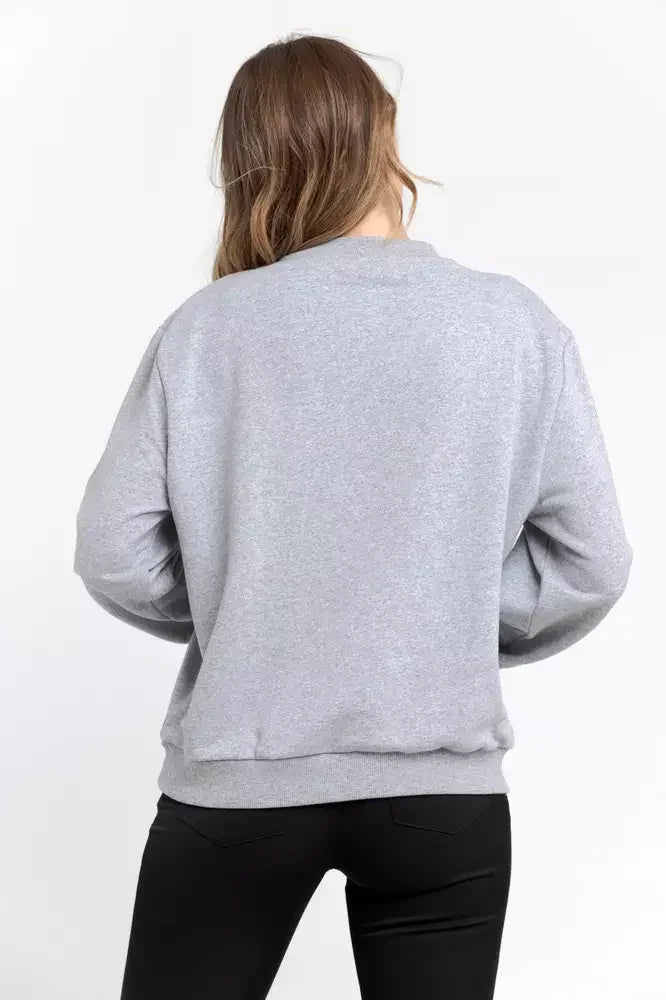 Trussardi Gray Cotton Women Sweatshirt - Sweatshirts