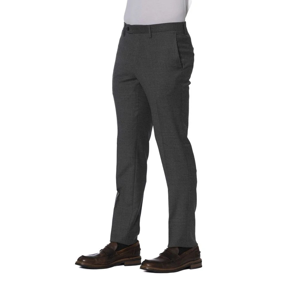 Trussardi Gray Wool Men Trouser - IT44 | XS - Trousers
