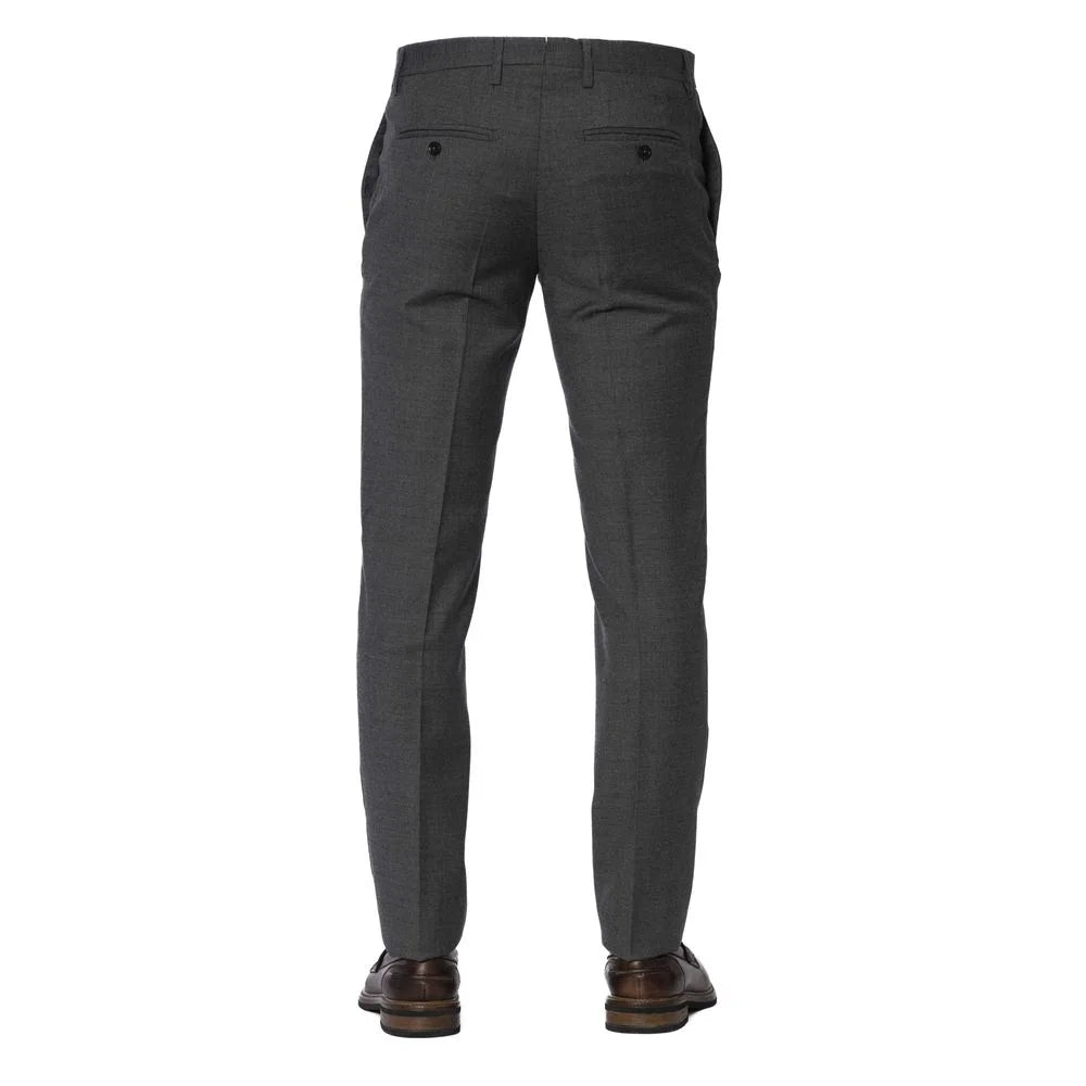 Trussardi Gray Wool Men Trouser - IT44 | XS - Trousers
