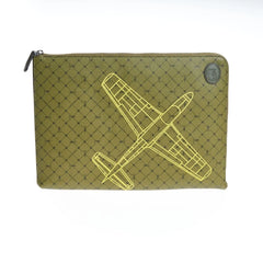 Trussardi Green Leather Men Clutch - Clutch Bags