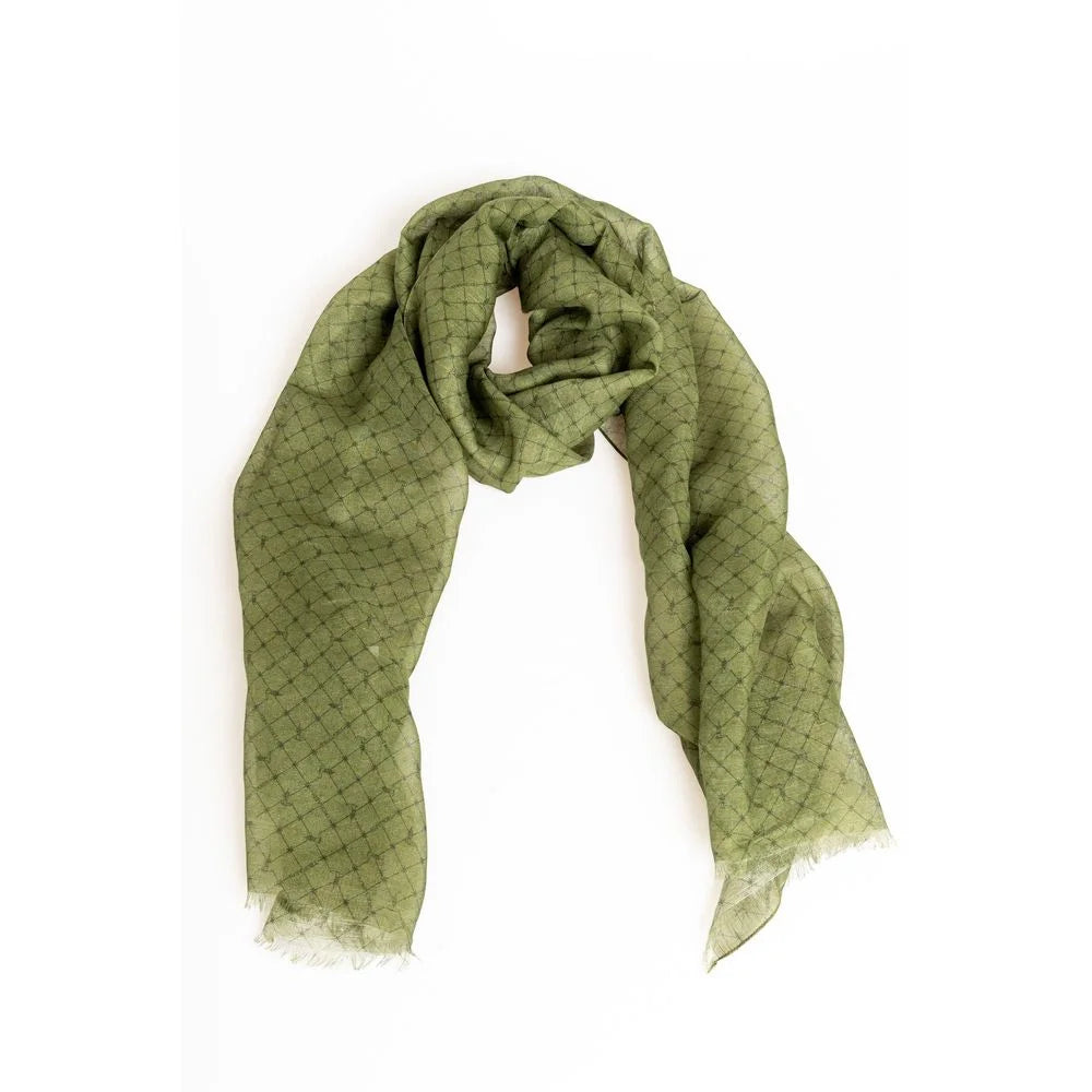 Trussardi Green Modal Men Scarf - Scarves & Shawls