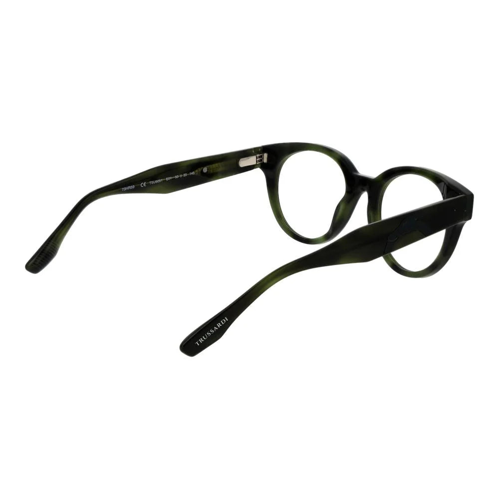 Trussardi Green Unisex Glasses Frame - Eyeglasses