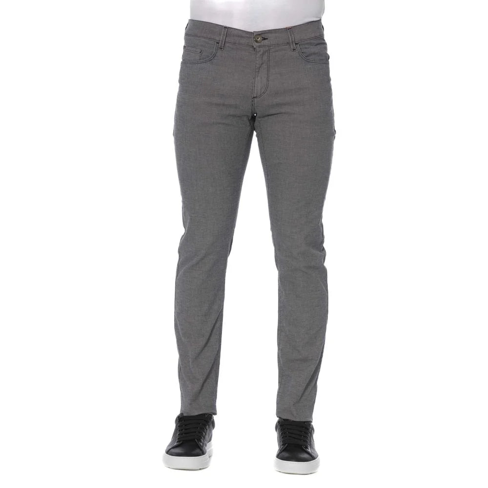 Trussardi Jeans Gray Cotton Men’s Pants - Jeans
