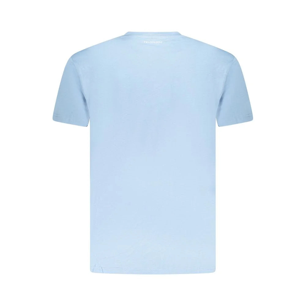 Trussardi Light Blue Cotton Men T-Shirt - T-Shirts