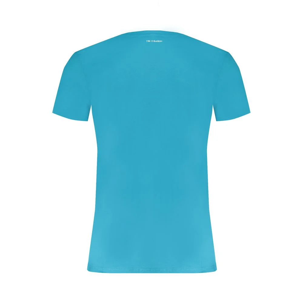 Trussardi Light Blue Cotton Men TShirt - T-Shirts