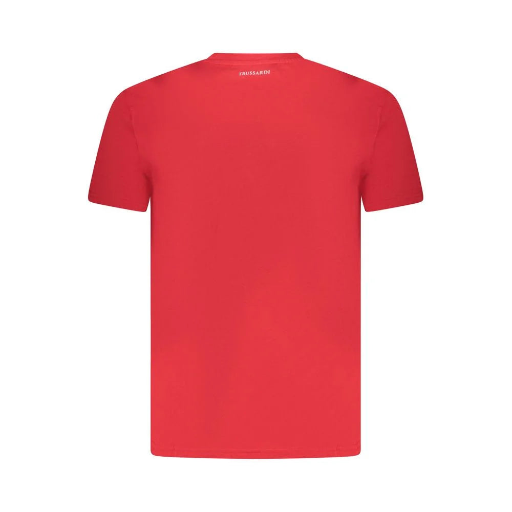 Trussardi Red Cotton Men T-Shirt - T-Shirts
