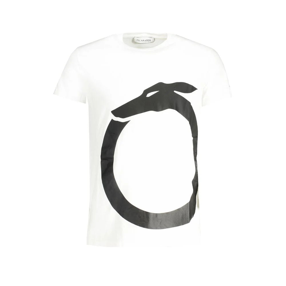 Trussardi White Cotton T-Shirt - T-Shirts