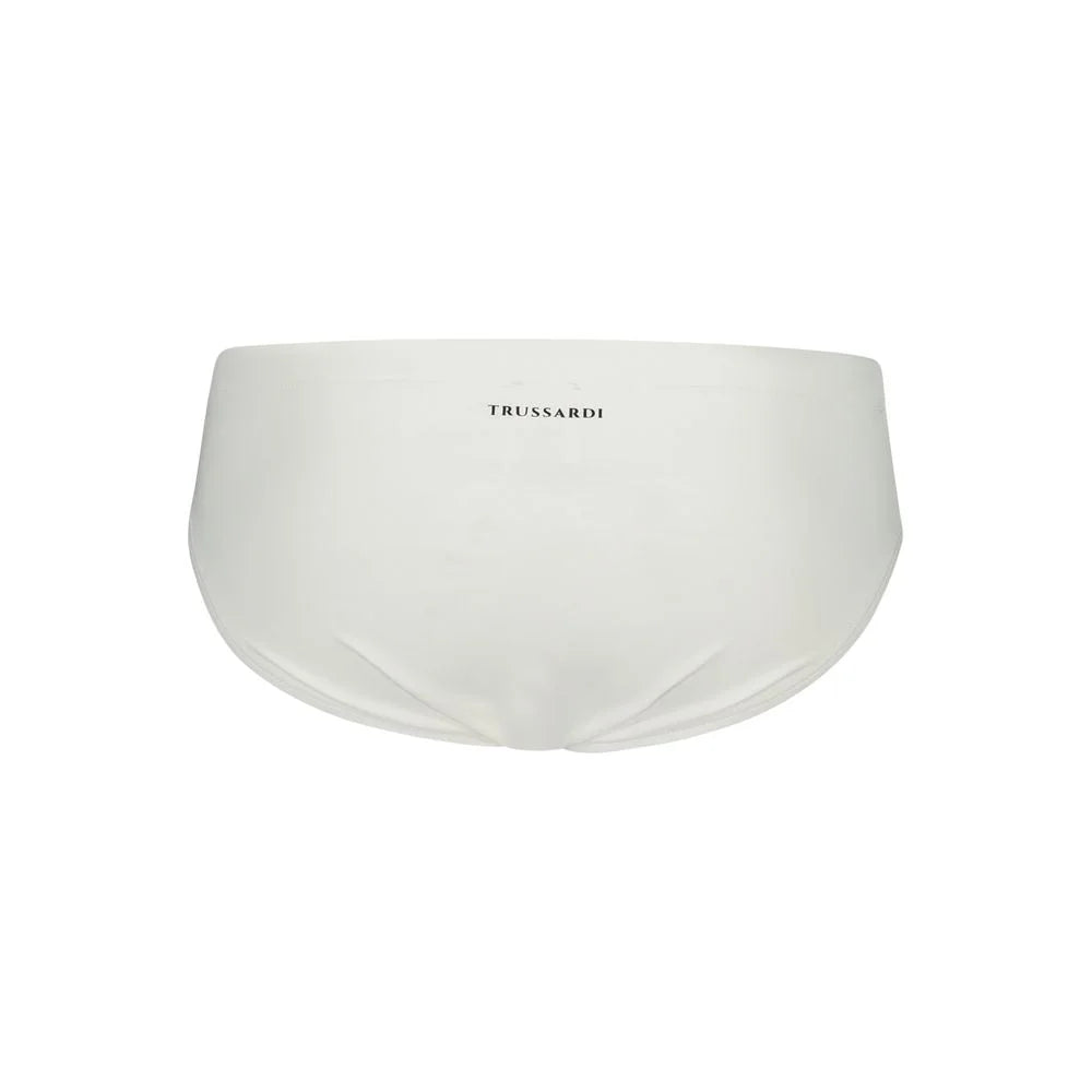 Trussardi White Elastane Swimwear - Swim Briefs
