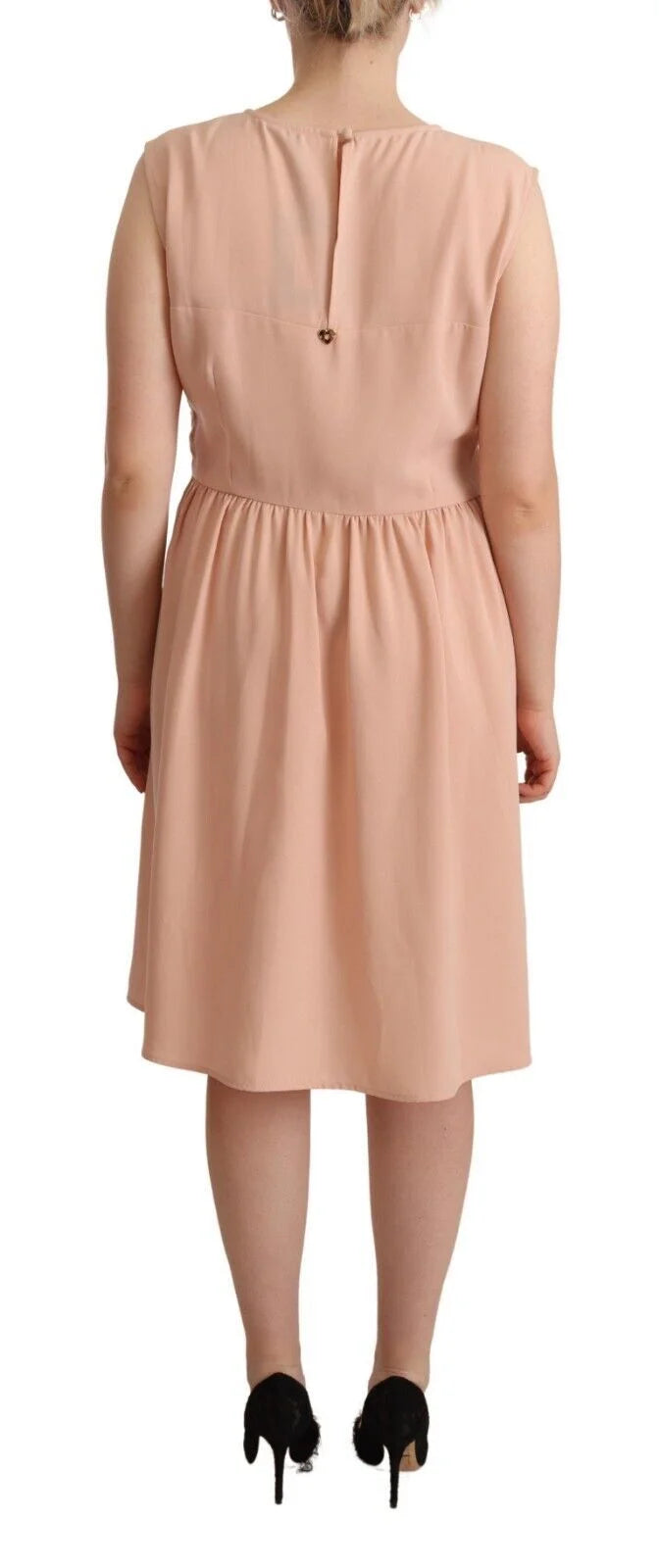 Twinset Beige Polyester Sleeveless Shift Knee Length Dress - IT48|XXL - Dresses