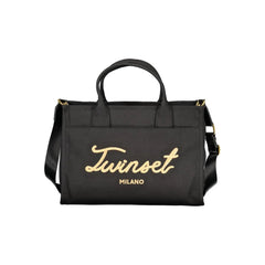 Twinset Black Cotton Women Handbag - Shopper Bags