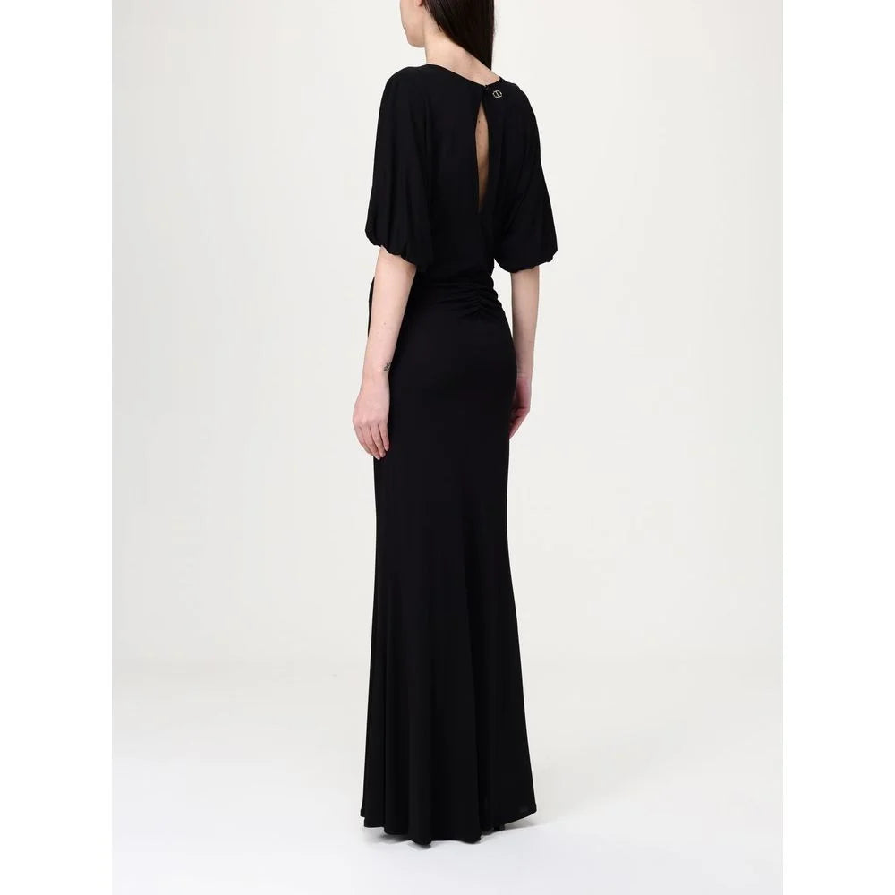 Twinset Black Elastane Casual Dress - IT46