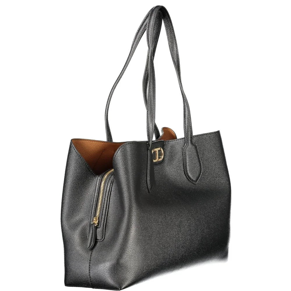 Twinset Black Polyethylene Women Handbag - Shopper Bags