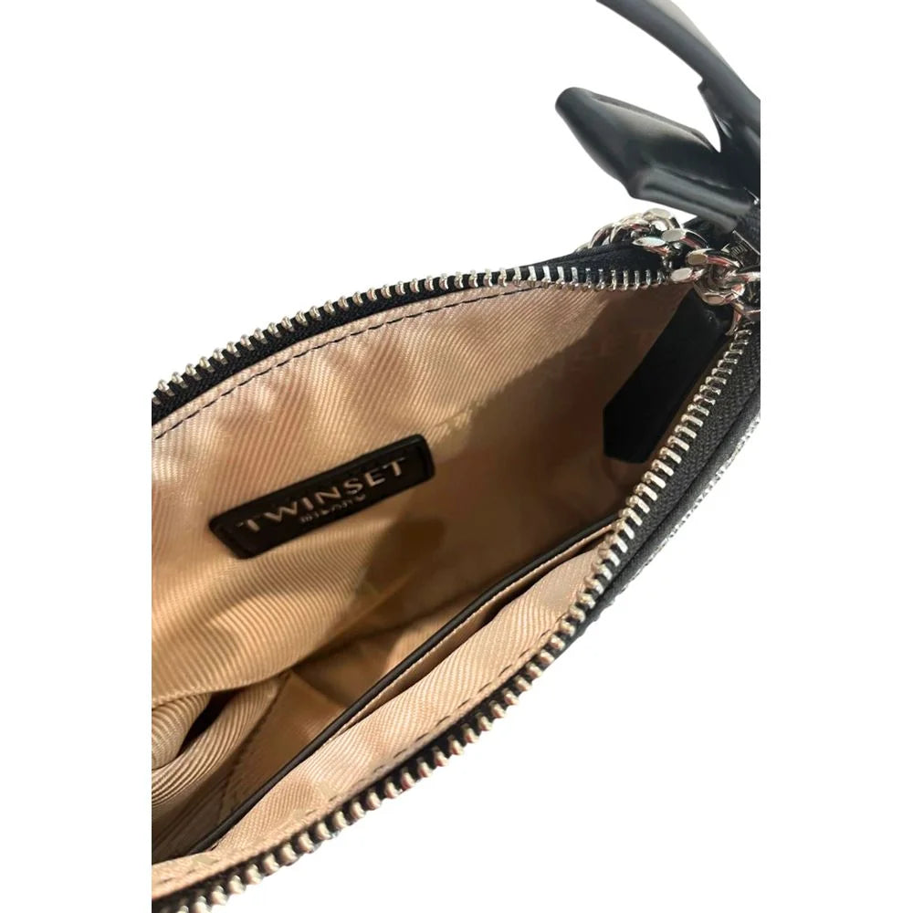 Twinset Black Polyurethane Women Shoulder Bag
