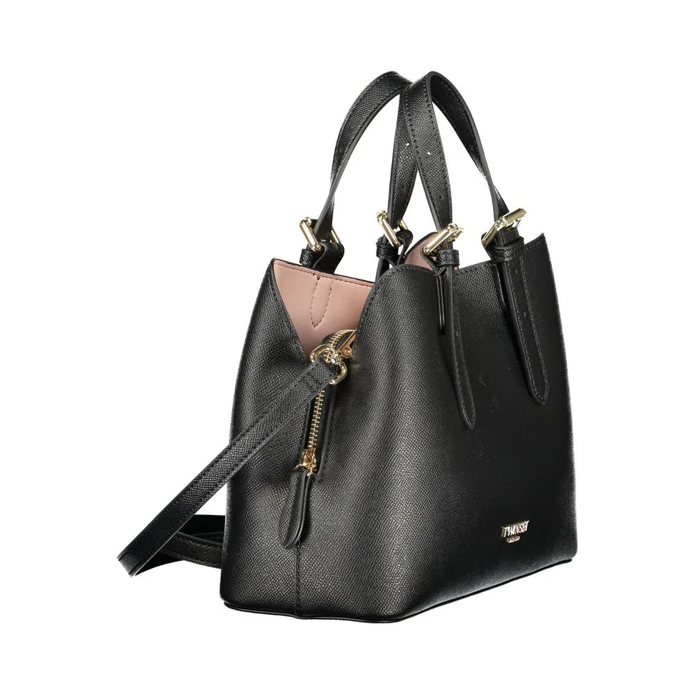 Twinset ’Black Polyurethane Women’s Handbag’ - Shoulder Bags