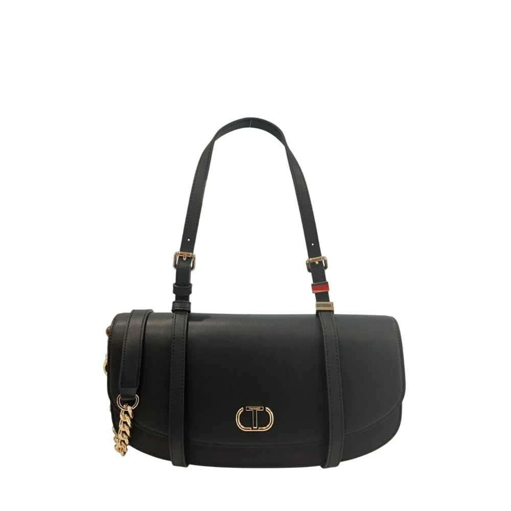 Twinset Black PU Women Shoulder Bag - Shoulder Bags