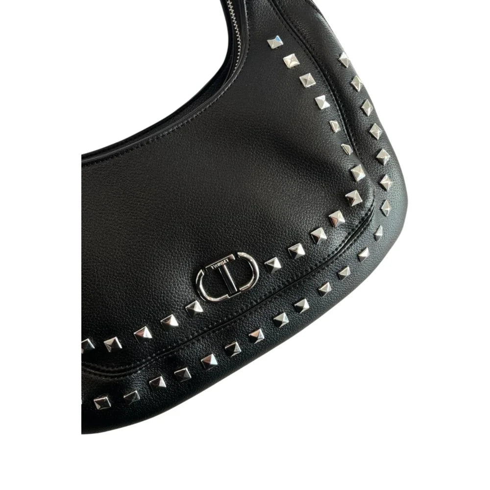 Twinset Black PU Women Shoulder Bag - Shoulder Bags