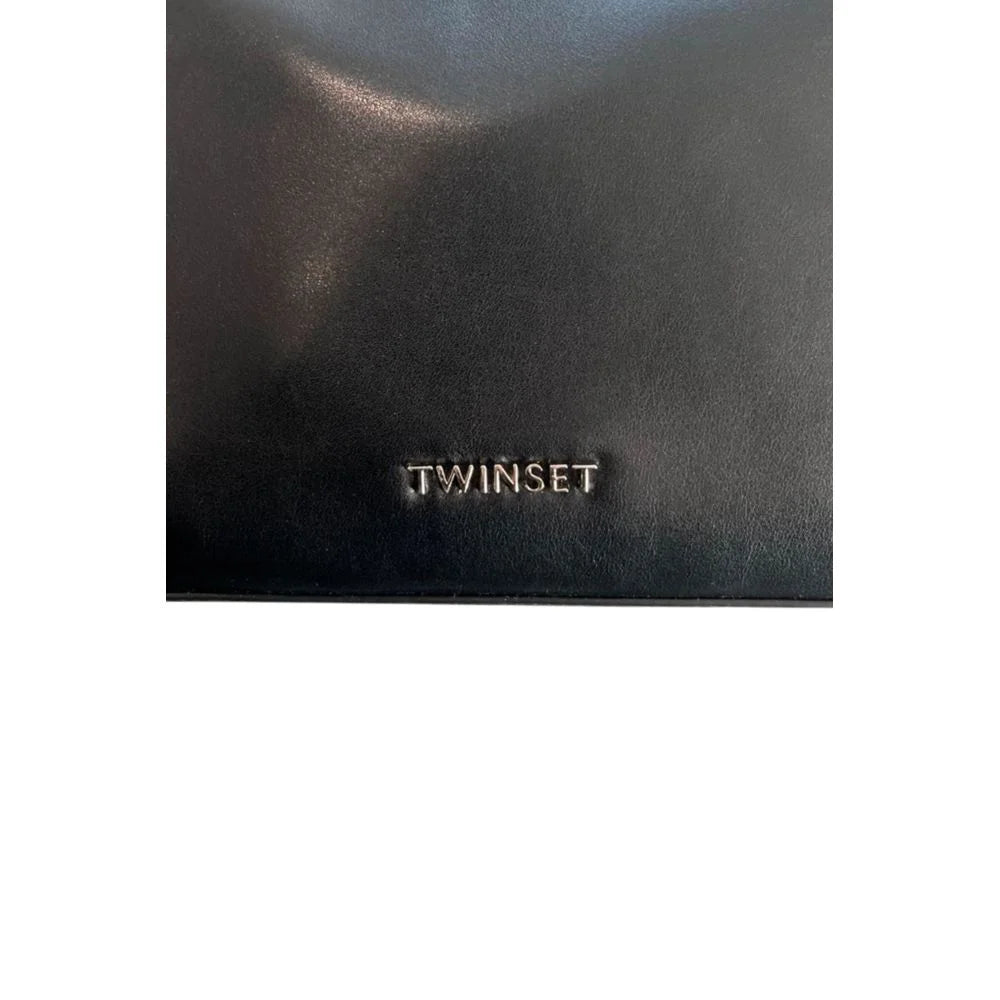 Twinset Black PU Women Shoulder Bag - Shoulder Bags