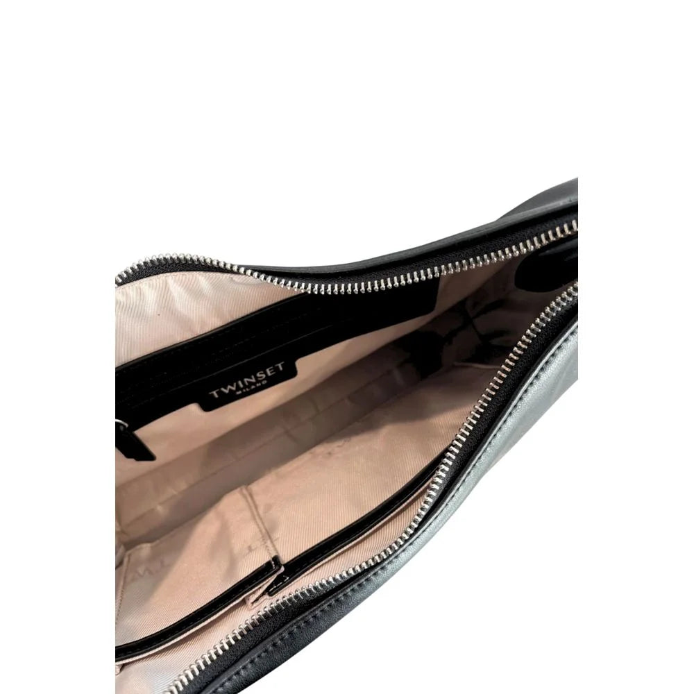 Twinset Black PU Women Shoulder Bag - Shoulder Bags