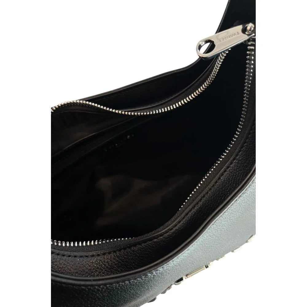 Twinset Black PU Women Shoulder Bag - Shoulder Bags