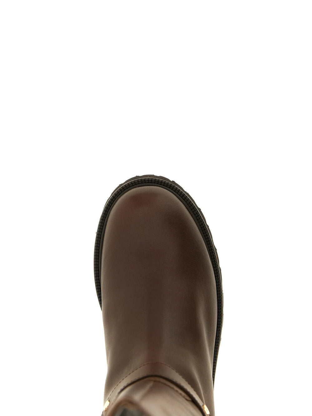 Twinset Brown Leather Over The Knee - EU39/US9