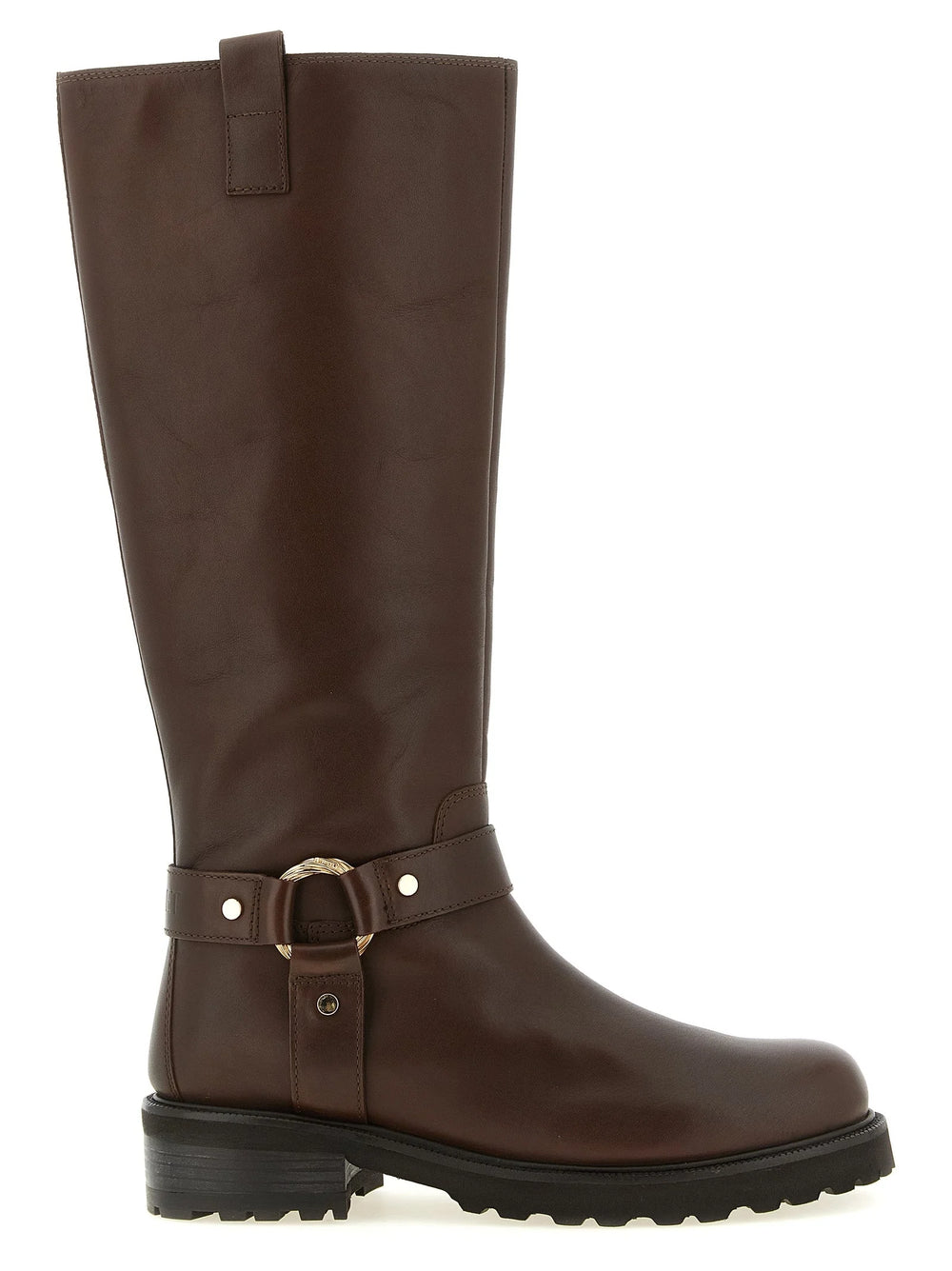 Twinset Brown Leather Over The Knee - EU39/US9