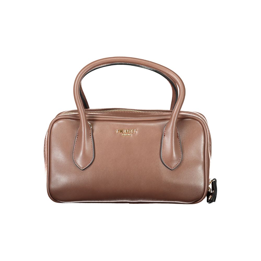 Twinset Brown Polyethylene Women Handbag - Satchel Bags