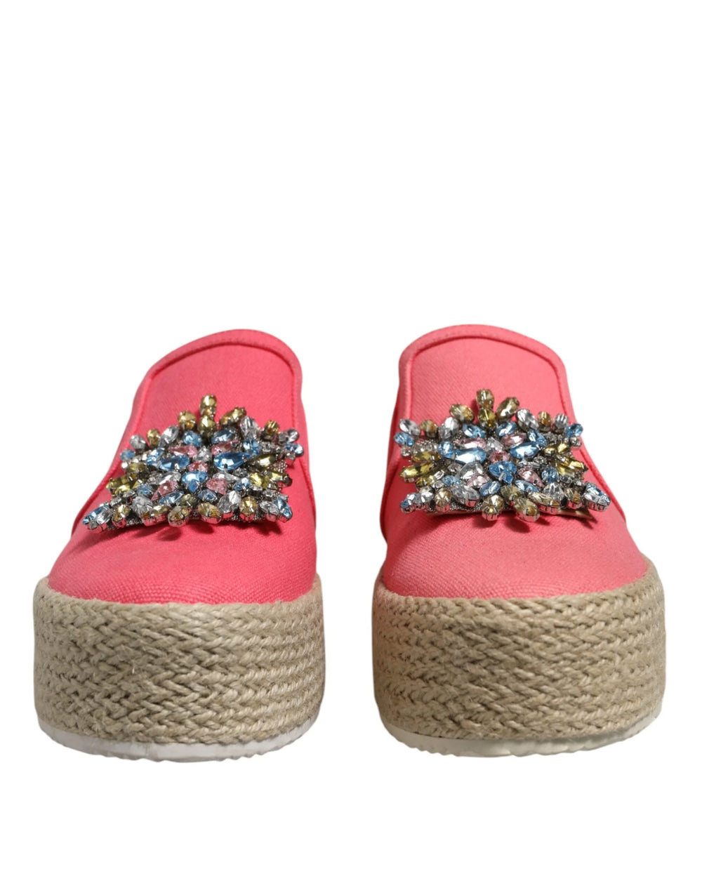 Twinset Pink Canvas Crystal Embellished Slip On Shoes - EU36/US5.5 - Sneakers