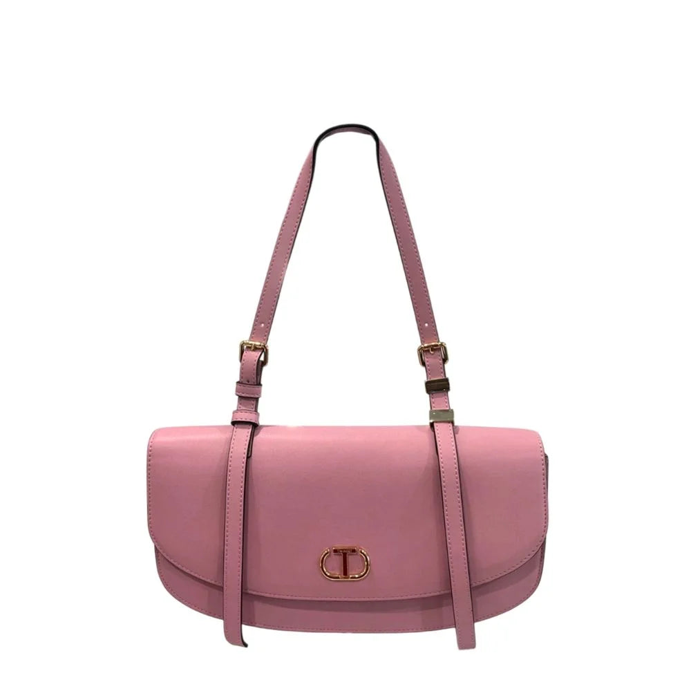 Twinset Pink PU Women Shoulder Bag - Shoulder Bags