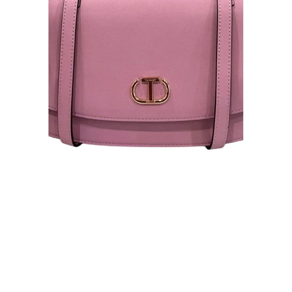 Twinset Pink PU Women Shoulder Bag - Shoulder Bags