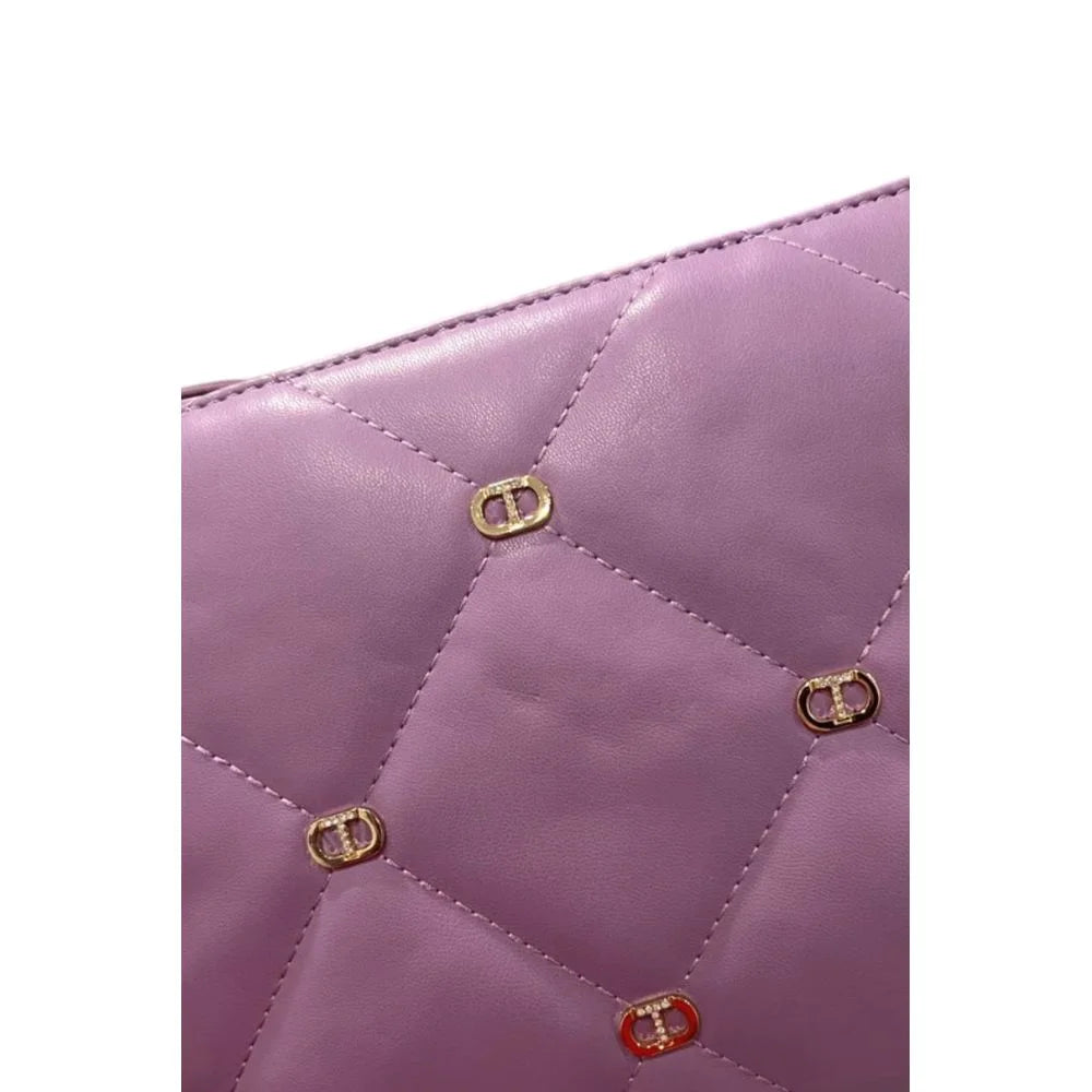 Twinset Purple Faux Leather Women Crossbody Bag
