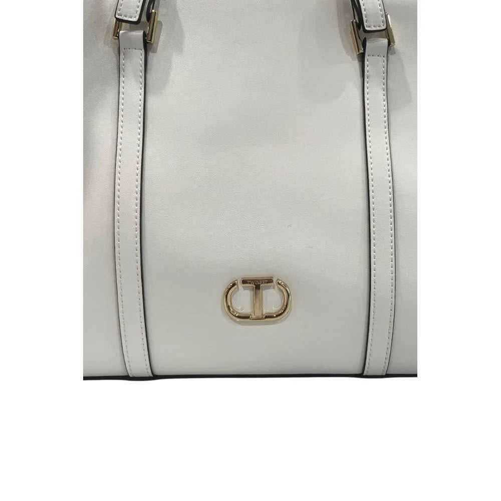 Twinset White PU Women Shoulder Bag