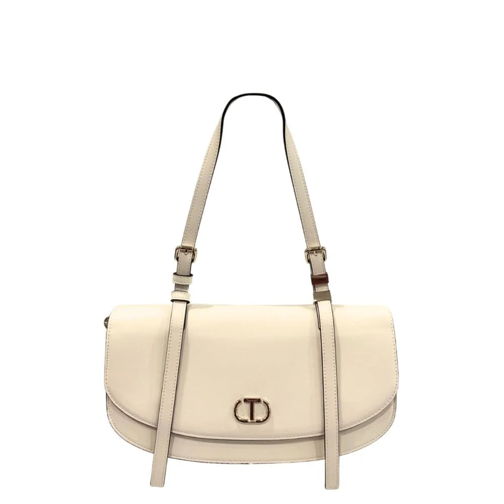 Twinset White PU Women Shoulder Bag - Shoulder Bags