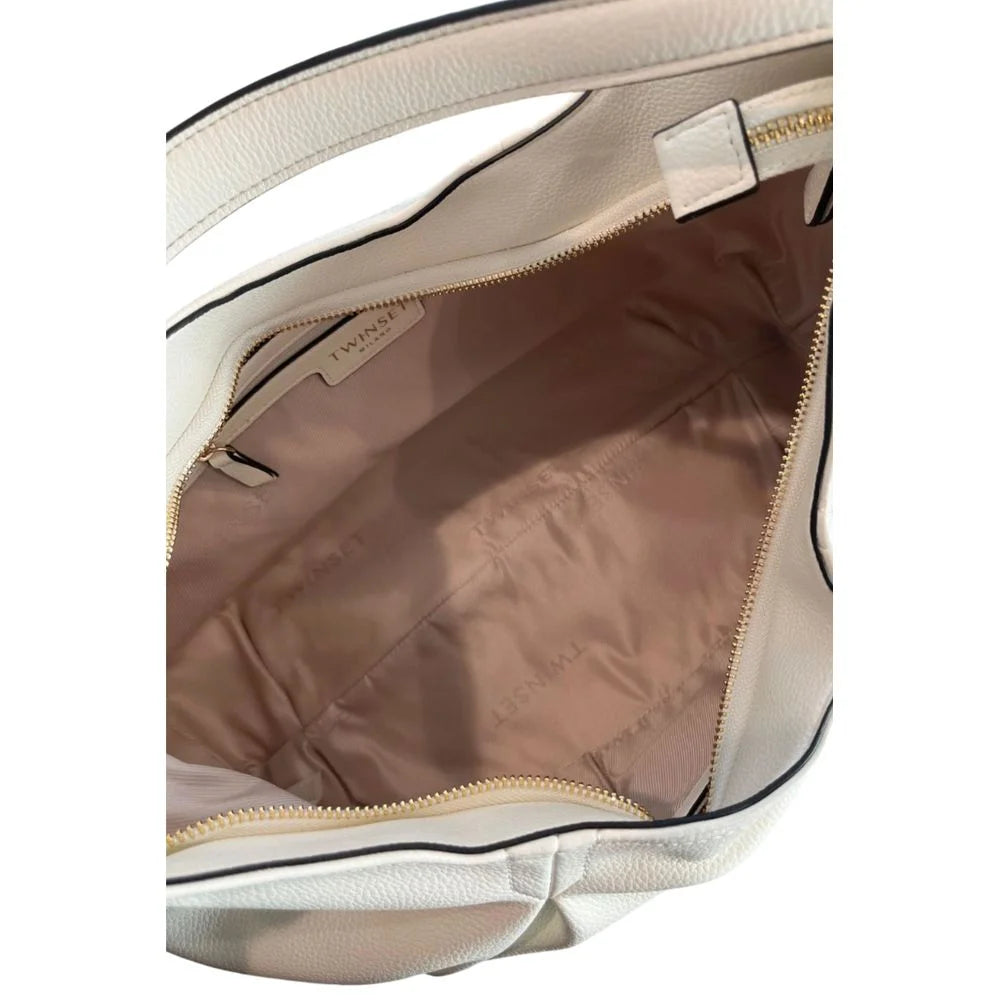 Twinset White PU Women Shoulder Bag - Shoulder Bags