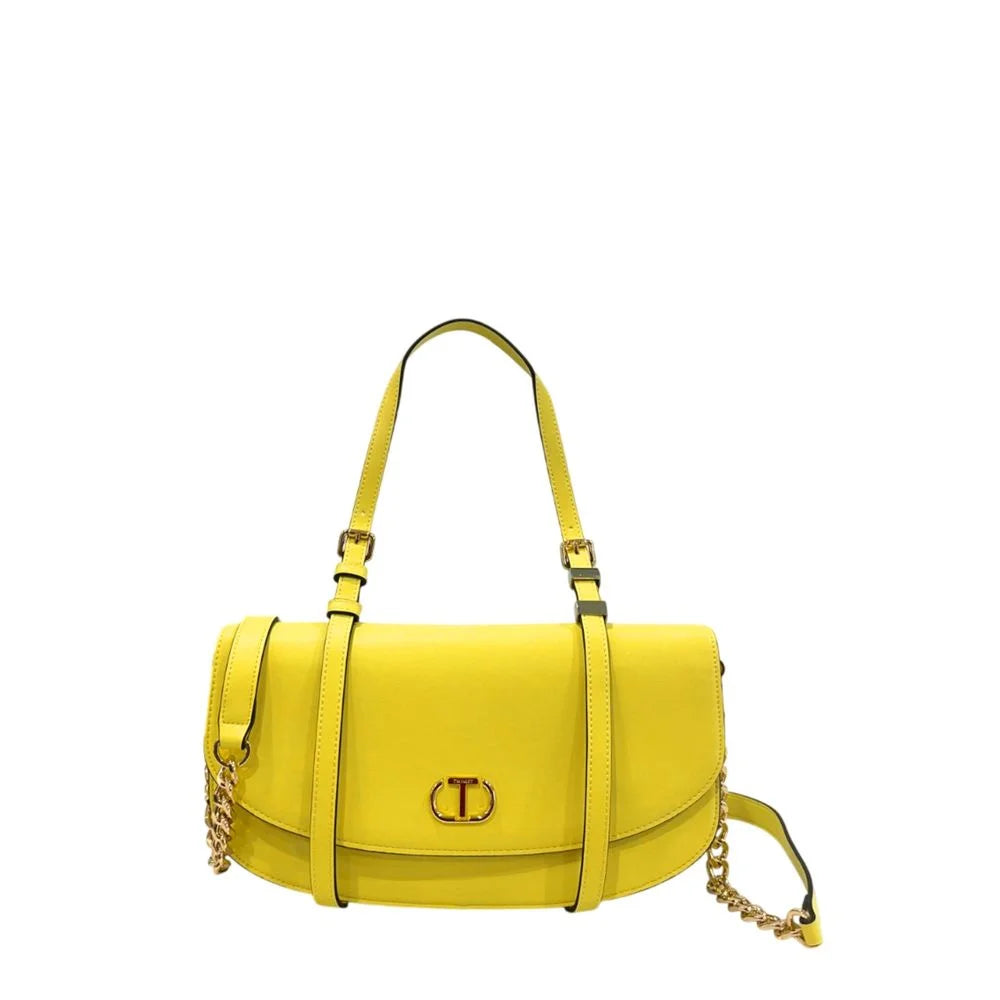Twinset Yellow PU Women Shoulder Bag - Shoulder Bags