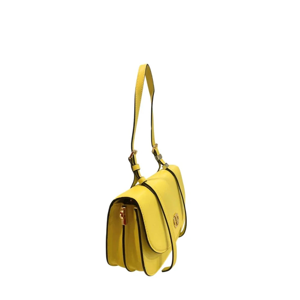 Twinset Yellow PU Women Shoulder Bag - Shoulder Bags